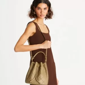 tas kulit asli wanita Tory Burch Large Fleming Soft Bucket Bag