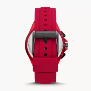 Lennox Chronograph Red Translucent Nylon and Silicone Watch