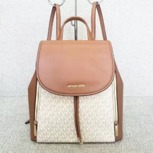 Michael Kors Phoebe Medium Backpack Drawstring School Bag Vanilla