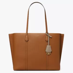 tas tenteng kulit asli wanita Tory Burch Perry Triple-Compartment Tote Bag