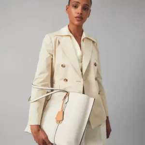 tas tenteng kulit asli wanita Tory Burch Perry Triple-Compartment Tote Bag