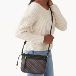 Fossil Farrah Crossbody Black Brown