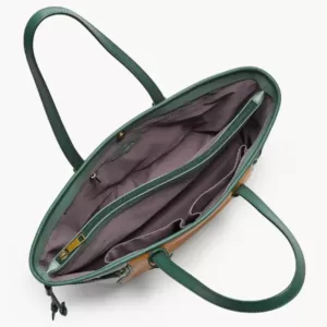 Tas wanita original Fossil Charli Tote Green Multi