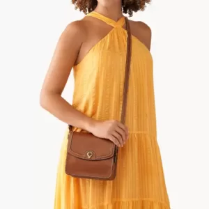 Ainsley Small Flap Crossbody Medium Brown