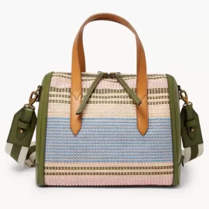 Fossil Sydney Satchel Ecru Multi Stripe