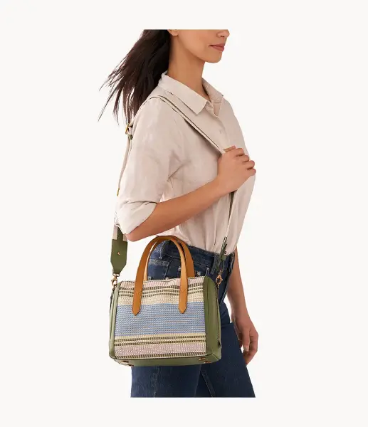 Fossil sydney satchel sales stripe