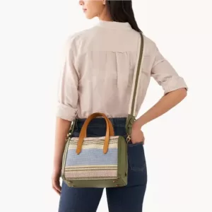 Fossil Sydney Satchel Ecru Multi Stripe
