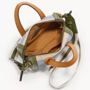 Fossil Sydney Mini Satchel Ecru Multi Stripe