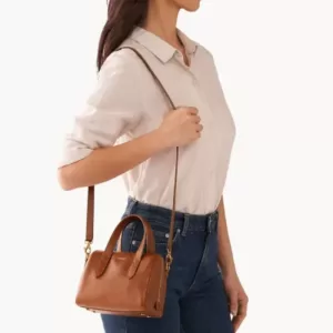 Fossil Sydney Mini Satchel Medium Brown