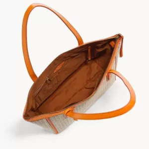 Fossil Sydney Tote Taupe Orange