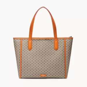 Fossil Sydney Tote Taupe Orange
