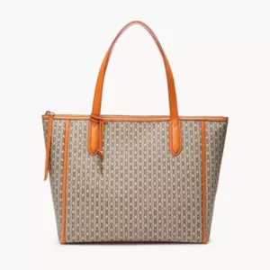 Fossil Sydney Tote Taupe Orange