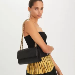 tas bahu wanita kulit asli Tory Burch Small Fleming Soft Convertible Shoulder Bag