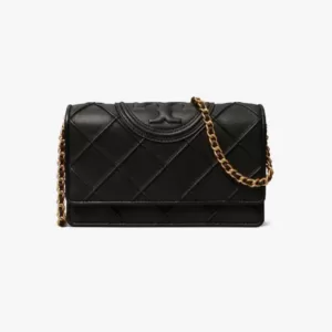 Dompet kulit wanita asli Tory Burch Fleming Soft Chain Wallet