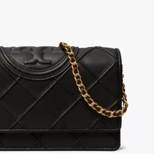 Dompet kulit wanita asli Tory Burch Fleming Soft Chain Wallet