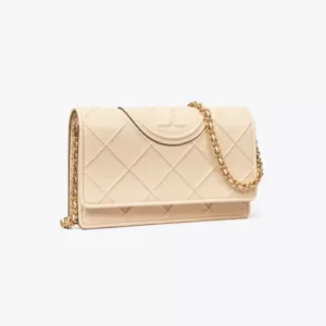 Dompet kulit wanita asli Tory Burch Fleming Soft Chain Wallet