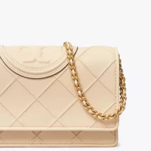 Dompet kulit wanita asli Tory Burch Fleming Soft Chain Wallet