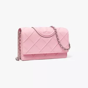 Dompet kulit wanita asli Tory Burch Fleming Soft Chain Wallet