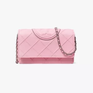 Dompet kulit wanita asli Tory Burch Fleming Soft Chain Wallet