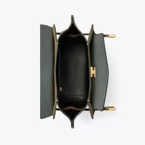 tas bahu wanita original Tory Burch Lee Radziwill Pebbled Double Bucket Bag