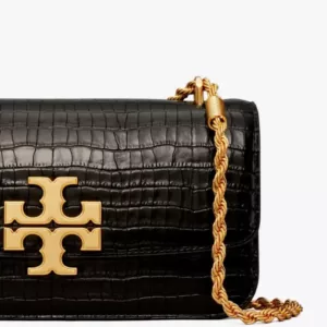 tas bahu wanita kulit asli Tory Burch Small Eleanor Rectangular Bag