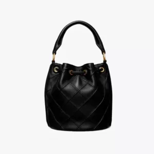 tas bahu wanita kulit asli Tory Burch Small Fleming Soft Bucket Bag
