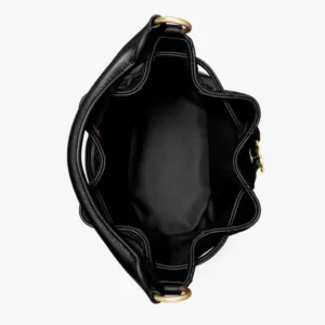 tas bahu wanita kulit asli Tory Burch Small Fleming Soft Bucket Bag