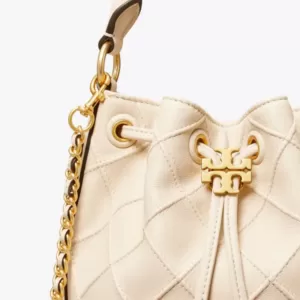 tas bahu wanita kulit asli Tory Burch Small Fleming Soft Bucket Bag