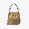 tas bahu wanita kulit asli Tory Burch Small Fleming Soft Bucket Bag