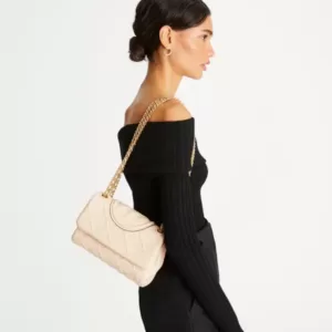 tas bahu wanita kulit asli Tory Burch Small Fleming Soft Convertible Shoulder Bag