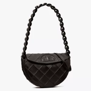 tas bahu wanita Tory Burch Mini Fleming Soft Crescent Bag