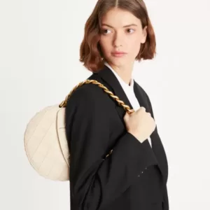 tas bahu wanita Tory Burch Mini Fleming Soft Crescent Bag