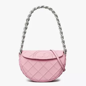 tas bahu wanita Tory Burch Mini Fleming Soft Crescent Bag