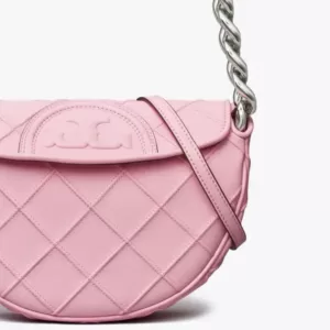 tas bahu wanita Tory Burch Mini Fleming Soft Crescent Bag