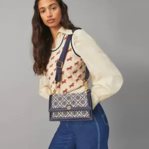 tas bahu wanita Tory Burch T Monogram Shoulder Bag