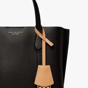 tas jinjing wanita kulit asli Tory Burch Small Perry Triple-Compartment Tote Bag
