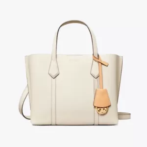 tas jinjing wanita kulit asli Tory Burch Small Perry Triple-Compartment Tote Bag