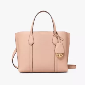 tas jinjing wanita kulit asli Tory Burch Small Perry Triple-Compartment Tote Bag