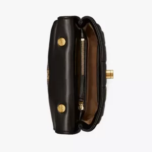 tas kulit asli wanita Tory Burch Small Kira Quilted Satchel