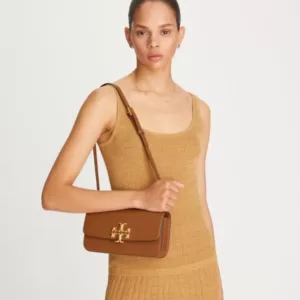 tas bahu wanita kulit asli Tory Burch Small Eleanor Rectangular Bag
