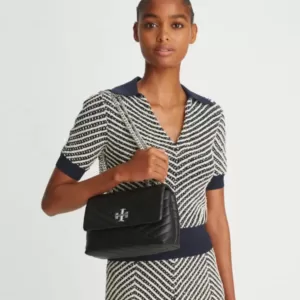 tas bahu wanita Tory Burch Small Kira Chevron Convertible Shoulder Bag