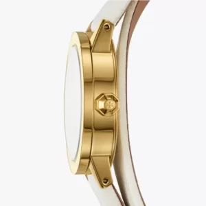 jam tangan wanita Tory Burch TBW2002 Gigi Double Wrap Watch Ivory