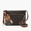 FOSSIL Fiona E/W Crossbody Black Brown ZB7270015