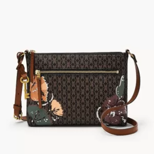 FOSSIL Fiona E/W Crossbody Black Brown ZB7270015