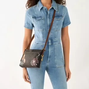 FOSSIL Fiona E/W Crossbody Black Brown ZB7270015