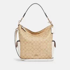 Coach Pennie Shoulder Bag In Signature Canvas Light Khaki Chalk