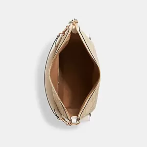 Coach Pennie Shoulder Bag In Signature Canvas Light Khaki Chalk