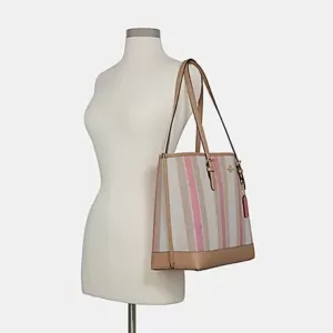 Coach Mollie Tote In Signature Jacquard With Stripes Taffy Multi