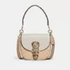 Coach Kleo Shoulder Bag 23 In Blocked Signature Canvas Light Khaki Chalk Multi