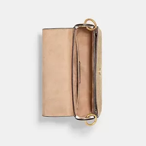 Coach Kleo Shoulder Bag 23 In Blocked Signature Canvas Light Khaki Chalk Multi